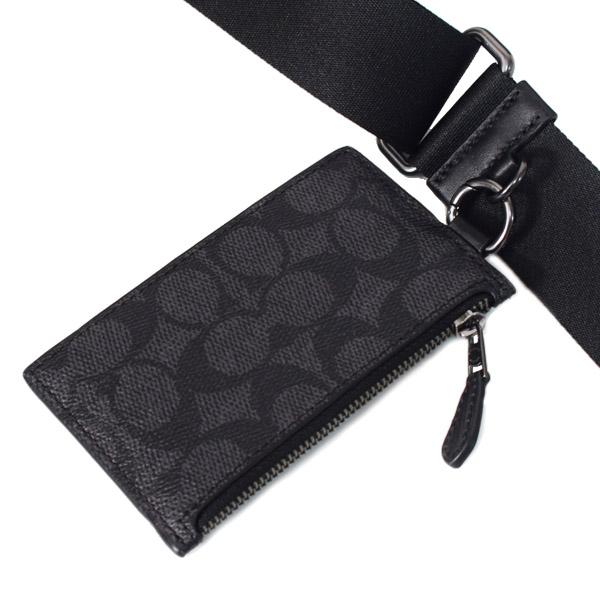 COACH（コーチ） バッグ コーティングキャンバス レザー シグネチャー アクセル コインケース ポーチ付き 2way クラッチ クロス ...
