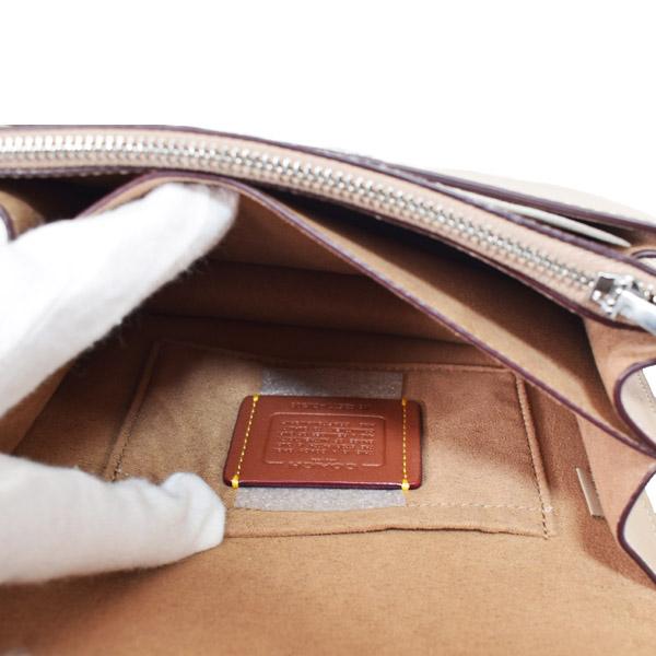 美品 COACH コーチ トートバッグ ショルダーバッグ ワンショルダー 肩掛け キャンバス レザー 本革 アイボリー 白 ブラウン 茶色 シグネチャー クラシック ファスナー 上品 エレガント カジュアル デイリー お出かけ カバン 鞄 レディース S65 COACH（コーチ） ショルダーバッグ ハドリー ミニ クロスボディ CAL60