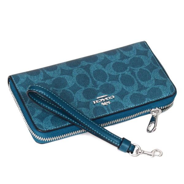 COACH（コーチ） 長財布 コーティングキャンバス レザー シグネチャー