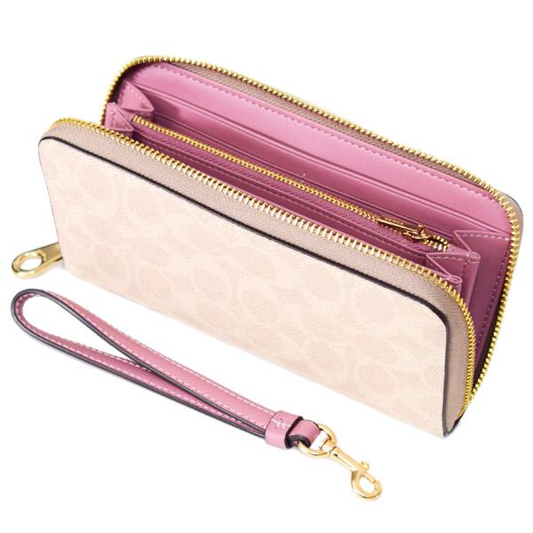 COACH（コーチ） 長財布 コーティングキャンバス レザー シグネチャー