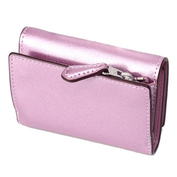 COACH（コーチ） 財布 レザー メタリック キラキラ スモール ロゴ