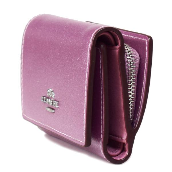 新品 ☆COACH☆ パープル系ピンク ラメ入り コンパクト三つ折り財布☆綺麗 COACH（コーチ） 財布 ONE パープル系その他 レディース : ZOZOTOWN