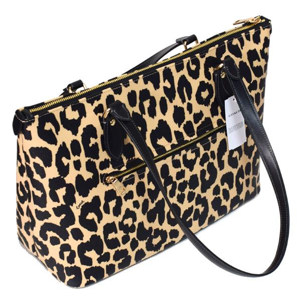 COACH（コーチ） バッグ レザー レオパード ヒョウ柄 ロゴ ギャラリー