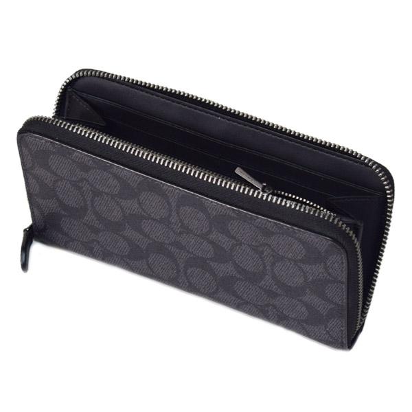 COACH（コーチ） メンズ 長財布 コーティングキャンバス レザー