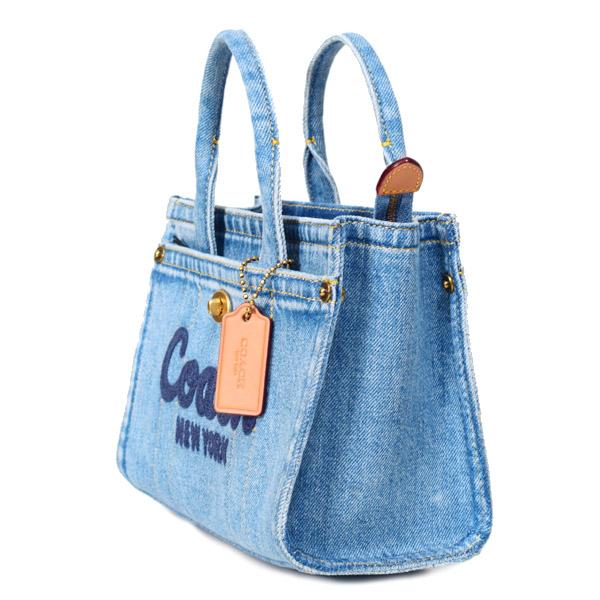 COACH（コーチ） バッグ デニム カーゴ トート 刺〓 20 ミニ ロゴ 2WAY