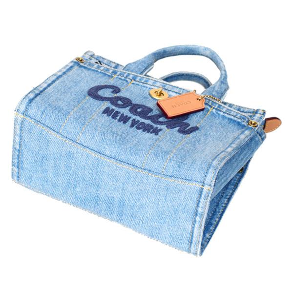 COACH（コーチ） バッグ デニム カーゴ トート 刺〓 20 ミニ ロゴ 2WAY