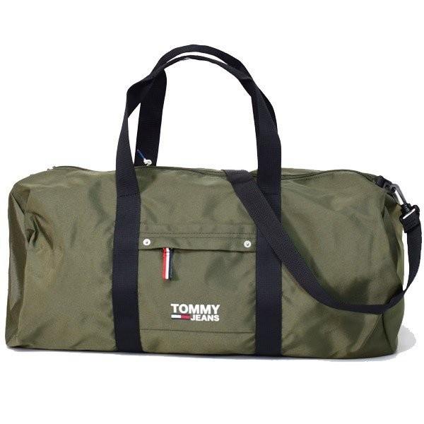トミーヒルフィガー バッグ TOMMY HILFIGER ポリエステル 2way 斜めがけ ショルダー ボストンバッグ グリーンマルチ 日本未発売モデル E38AM05012