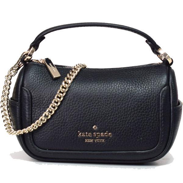ケイトスペード バッグ katespade レザー マイクロ クロスボディー 2WAY 斜めがけ ショルダー ポシェット ハンドバッグ ブラック K7335