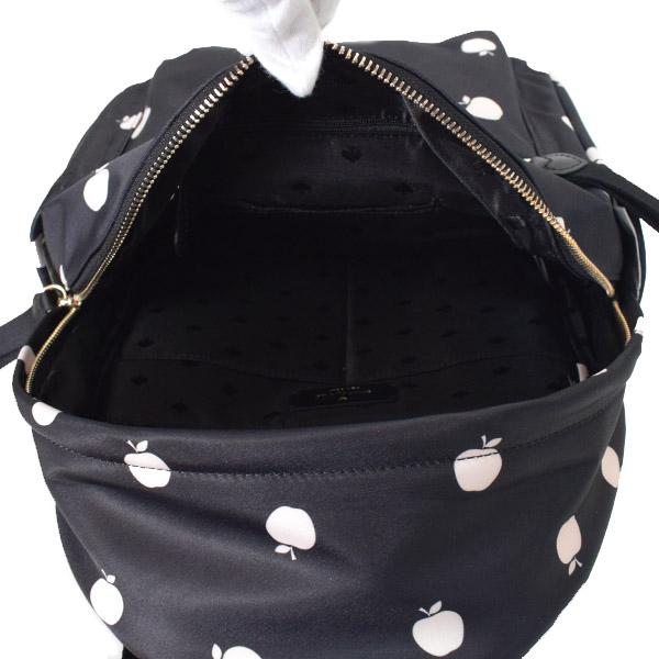 ケイトスペード キーホルダー katespade ナイロン りんご ドット