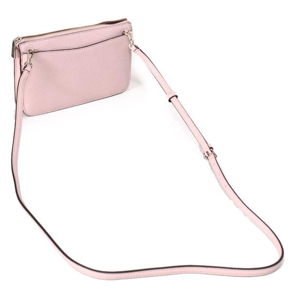 ケイトスペード バッグ katespade レザー レイラ ロゴ フラップ クロスボディ 斜めがけ 2WAY ウォレット クラッチ ショルダーバッグ ローズスモーク K8284_1