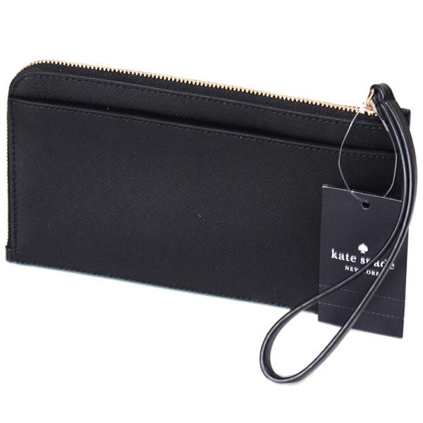 ケイトスペード ポーチ katespade ポーチ レザー L字 ジップ リストレット ハンドルポーチ スマホポーチ マルチポーチ ブラック KD546 kate spade NEW YORK（ケイト・スペード ニューヨーク） ケイト