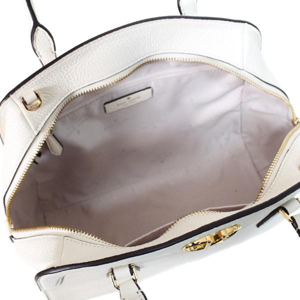 ケイトスペード バッグ katespade ペブルレザー カイラ ロゴ サッチェル 2way 斜めがけ ショルダー ハンドバッグ メレンゲ KF526 kate spade NEW YORK（ケイト・スペード ニューヨーク） ケイト