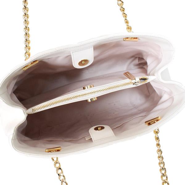 ケイトスペード バッグ katespade キルティング レザー キャリー ロゴ ミディアム チェーン ハンドル コンパートメント トートバッグ メレンゲ KH229 kate spade NEW YORK（ケイト・スペード ニューヨーク） ケイト