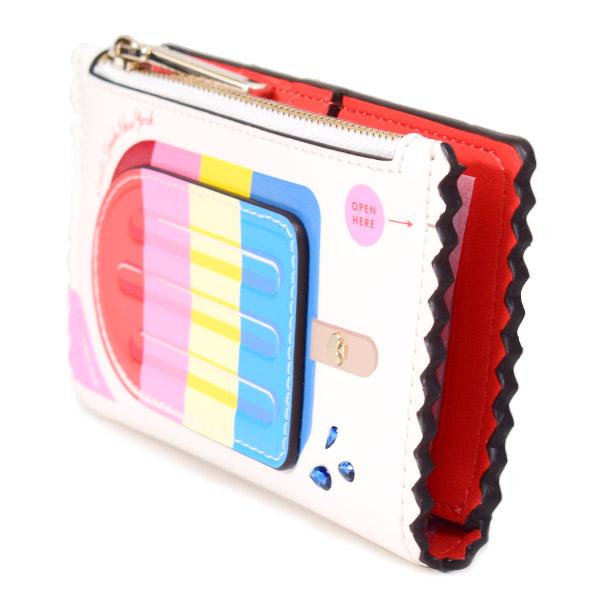 ケイトスペード 財布 katespade アイスバー アイスクリーム ケース レザー ストーン スナックバー スモール スリム バイフォールド 二つ折り カードケース マルチ KK990 kate spade NEW YORK（ケイト・スペード ニューヨーク） ケイト