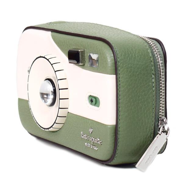 ケイトスペード バッグ katespade カメラ 3D レザー ストーン ロゴ リストレット マルチ ポーチ クラッチ バッグ シダースタン KL917 kate spade NEW YORK（ケイト・スペード ニューヨーク） ケイト