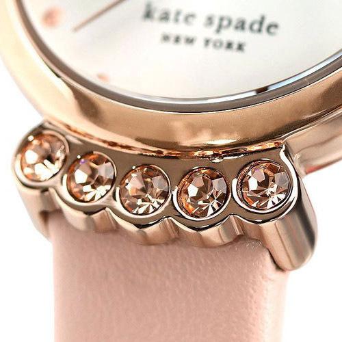 ケイトスペード 時計 katespade レザー ステンレススチール キャット 猫 ラインストーン ウォッチ 腕時計 ピンク KSW1617
