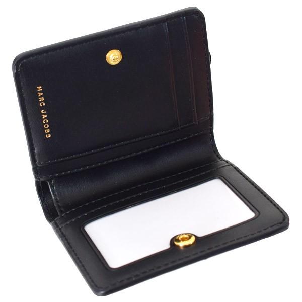 MARC JACOBS ブラック二つ折り財布 MARC JACOBS（マーク・ジェイコブス） コンパクト財布 サフィアーノ