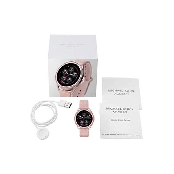 【新品】マイケルコース ☆ 腕時計 スポーツ スマートウォッチ ブラック×ピンク 新品】マイケルコース ☆ 腕時計 スポーツ スマートウォッチ ブラック