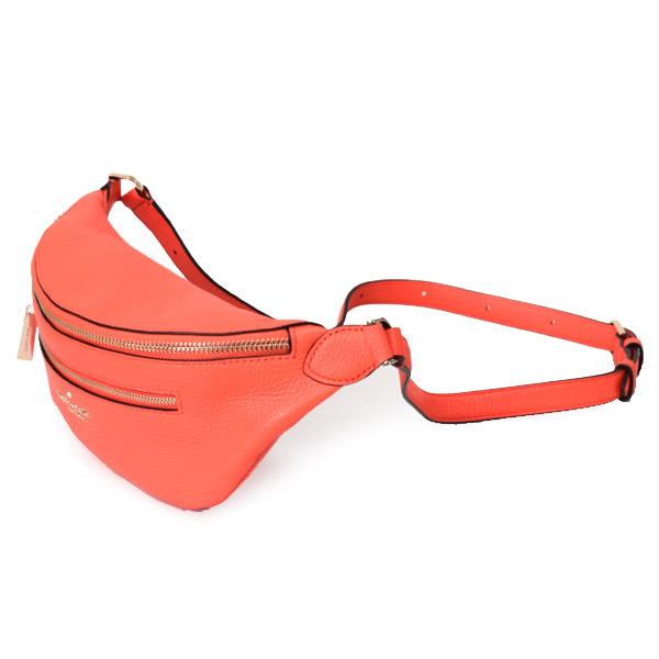 ケイトスペード バッグ katespade ぺブルレザー レイラ ロゴ ベルトバッグ 2way ワンショルダー バックパック ウエスト ボディバッグ コーラルバッズ WKR00306_2