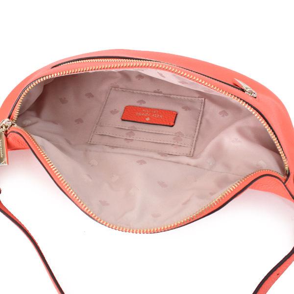 ケイトスペード バッグ katespade ぺブルレザー レイラ ロゴ ベルトバッグ 2way ワンショルダー バックパック ウエスト ボディバッグ コーラルバッズ WKR00306_4