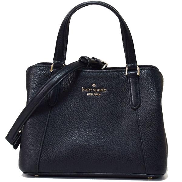 ケイトスペード バッグ katespade ペブルレザー ジャクソン スモール トリプル コンパートメント サッチェル 2WAY ショルダー ハンドバッグ ブラック WKRU6258