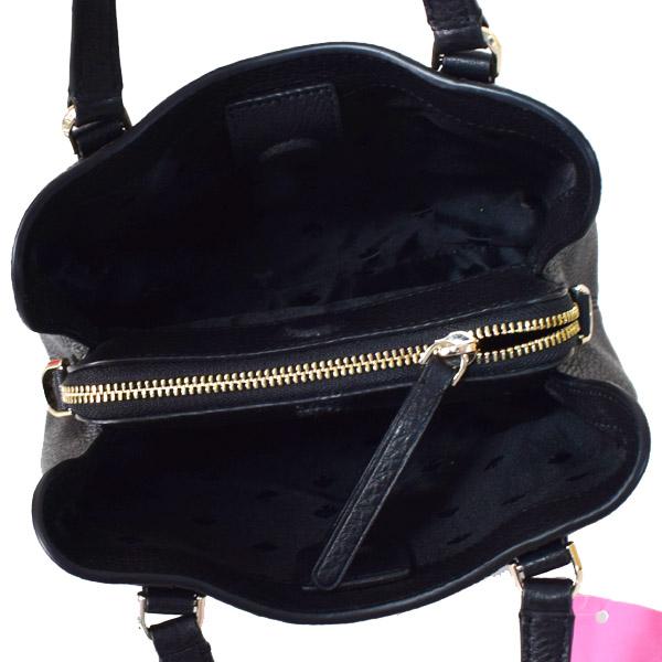 ケイトスペード バッグ katespade ペブルレザー ジャクソン スモール トリプル コンパートメント サッチェル 2WAY ショルダー ハンドバッグ ブラック WKRU6258