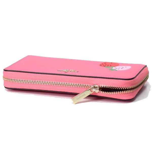 kate spade いちご ストロベリー ラウンドファスナー 長財布 ピンク kate spade NEW YORK（ケイト・スペード ニューヨーク） ケイト