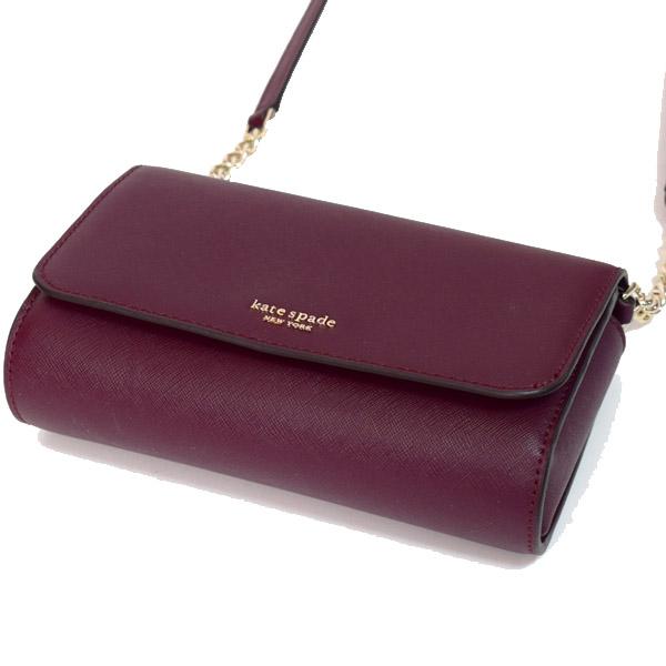 ケイトスペード バッグ katespade サフィアーノレザー キャメロン フラップ 2way クラッチ 斜めがけ ウォレット ショルダーバッグ チェリーウッド WLRU5433_2