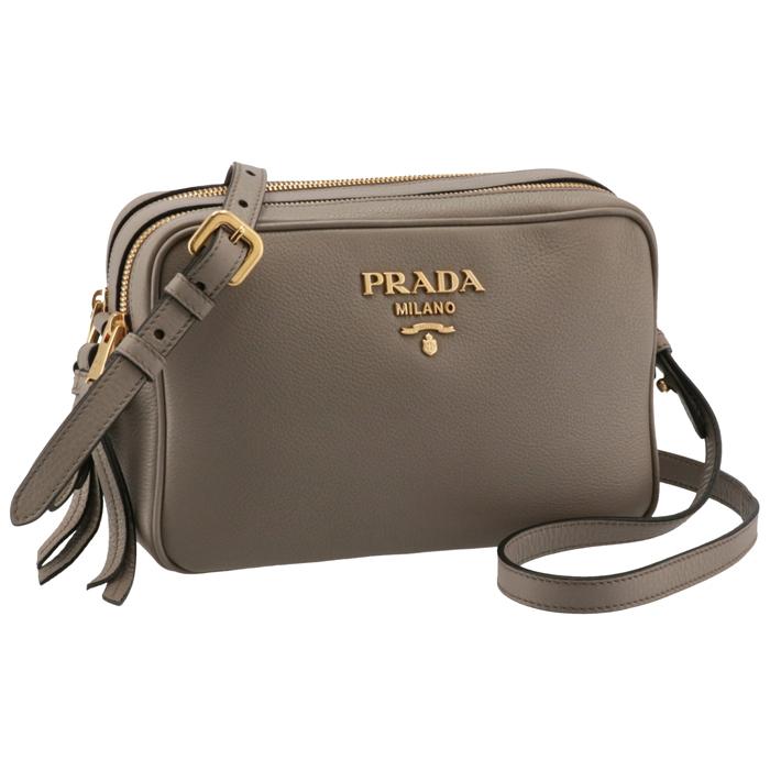 プラダ PRADA レザー ショルダーバッグ レディース クロスボディバッグ ベージュグレー系 1BH082NOM 2BBE 572｜outleta