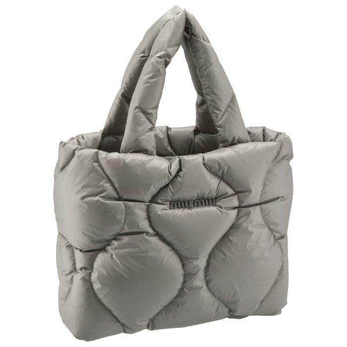 ミュウミュウ MIU MIU トートバッグ パデッドナイロン グレー系  