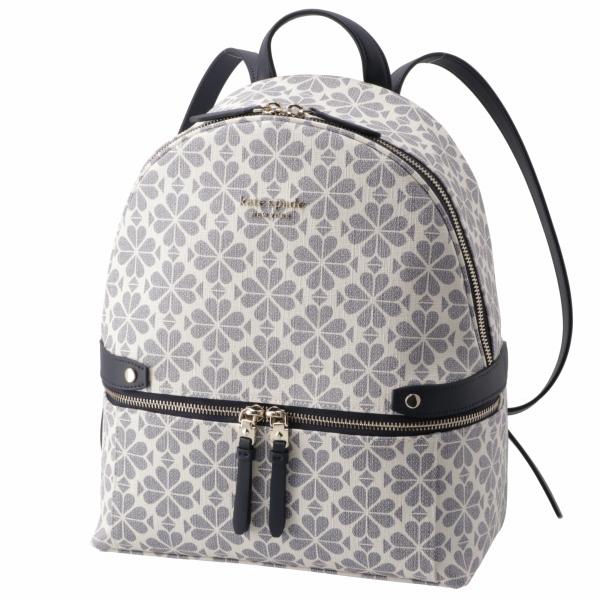 【訳あり】ケイトスペード KATE SPADE スペード フラワー リュックサック ミディアム バックパック ブルー系 PXR00082