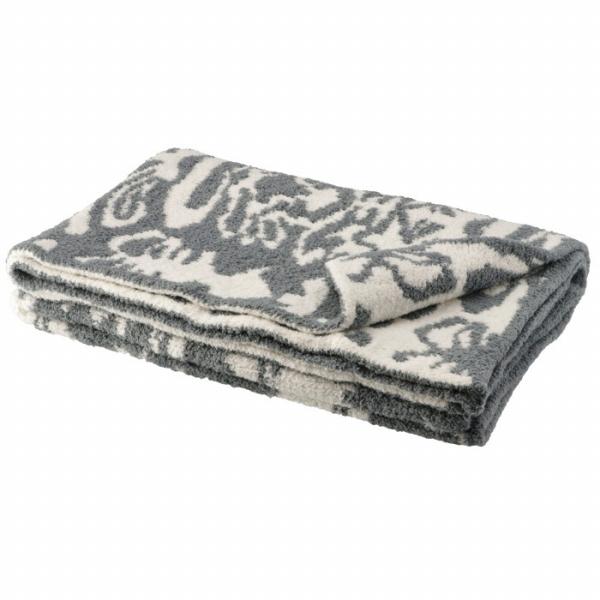 【訳あり】カシウエア KASHWERE ブランケット DAMASK 織柄 ダマスク マリブルー×クリーム THCHDSK01 0001 422