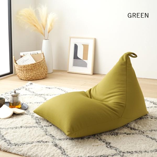 ビーズクッション 三角クッション スムース生地 ポリエステル100