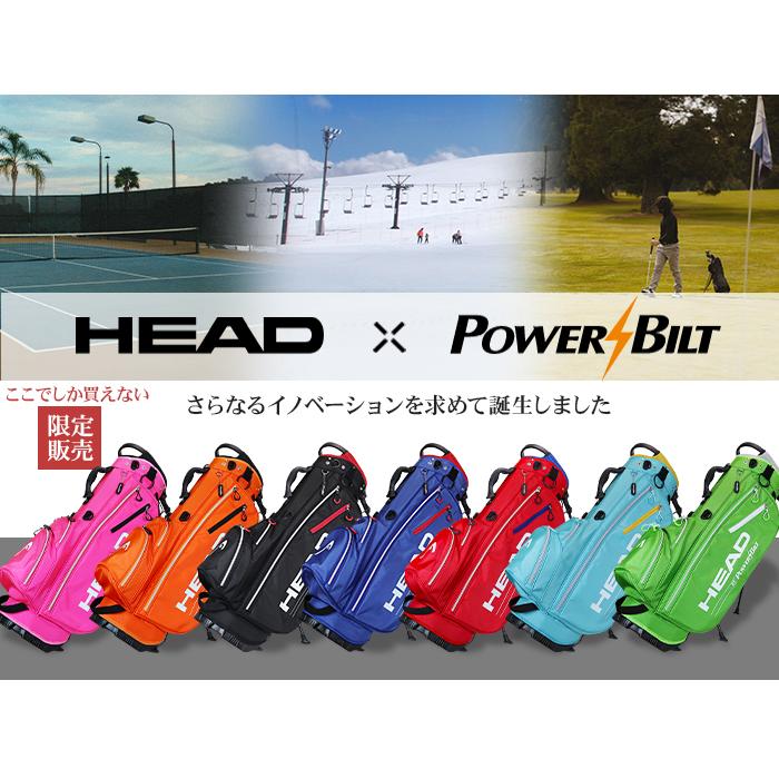 送料無料 キャディバッグ スタンド式 HEAD by POWERBILT 口枠5分割 