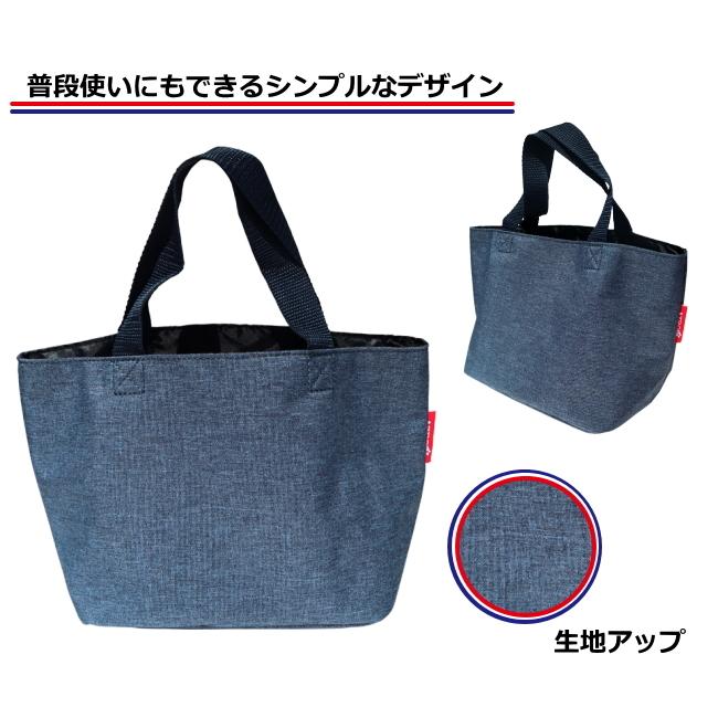 ゴルフ ラウンド ミニトートバッグ 内ポケット付き デニム風生地