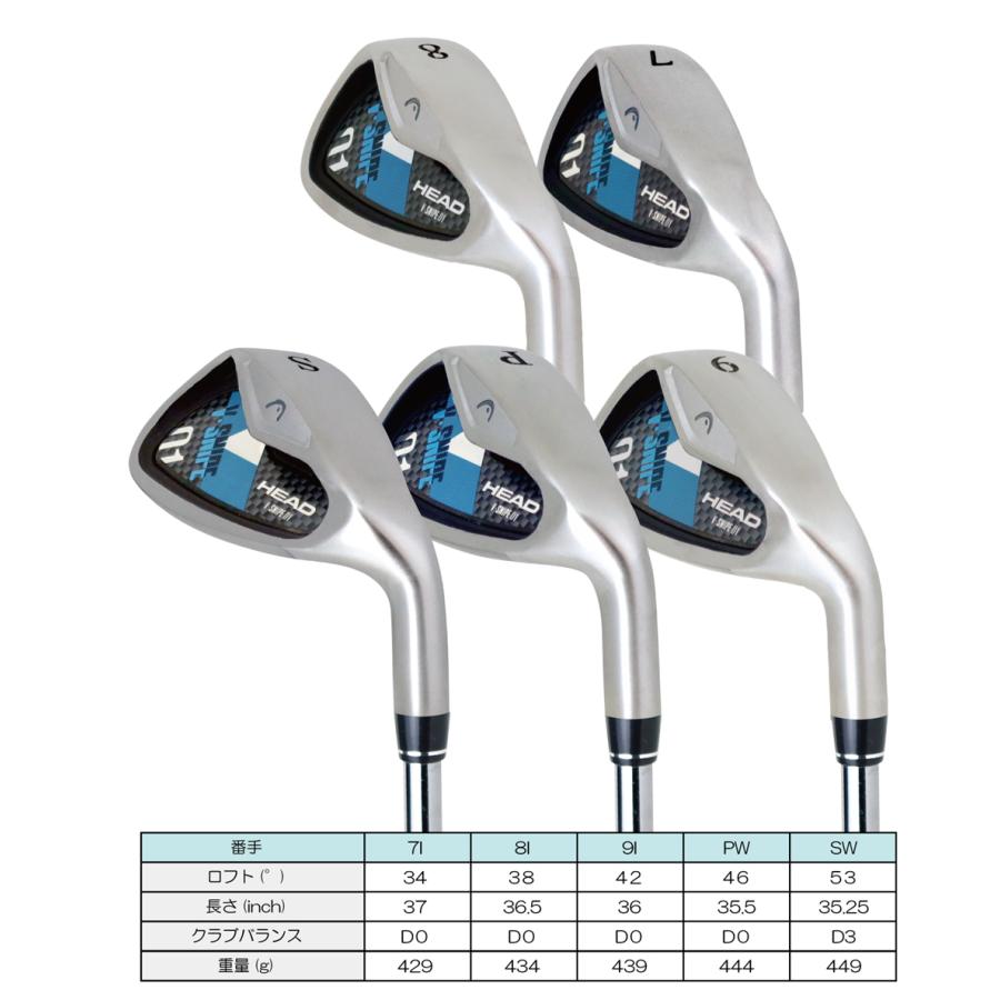 送料無料 HEAD by Powerbilt メンズクラブセット 右用 クラブ9本