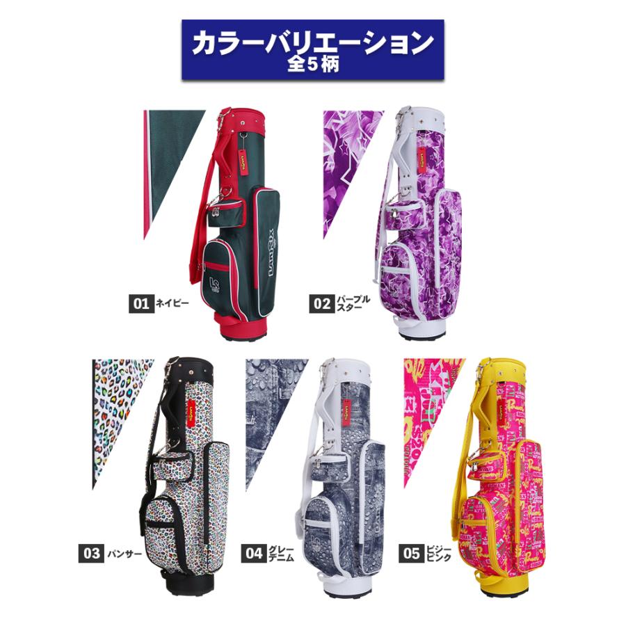 LAKISIX ゴルフ ハーフ キャディバッグ 7型 3分割 ポップ カラフル 総