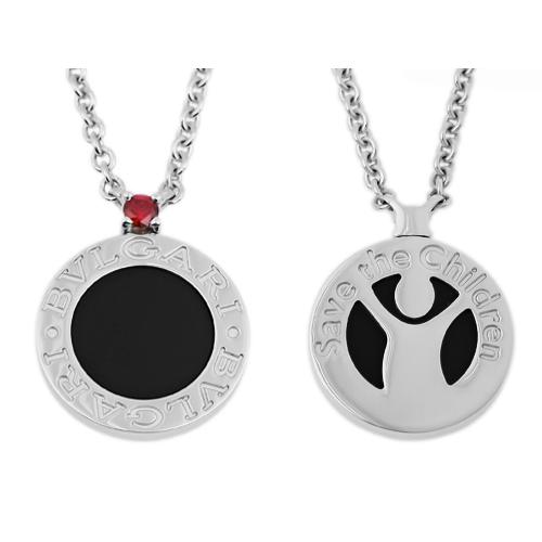♥️ブルガリ 黒い円形ペンダント ルビー付き BVLGARI（ブルガリ） ネックレス ペンダント アクセサリー ルビー