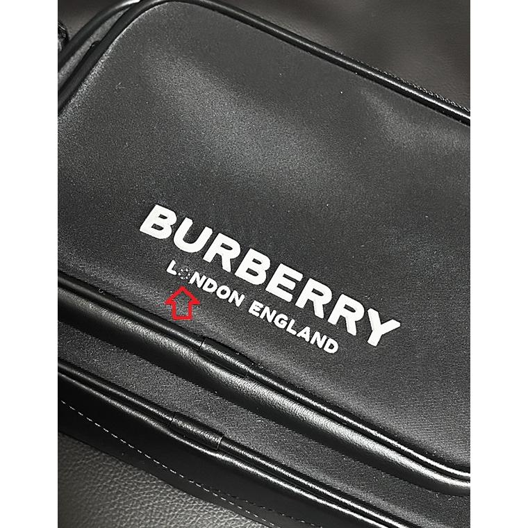 BURBERRY バーバリー ショルダーバッグ バッグ メンズ レディース アウトレット ブラック レザー ナイロン ファスナー式 送料無料 8049094 A1189の画像