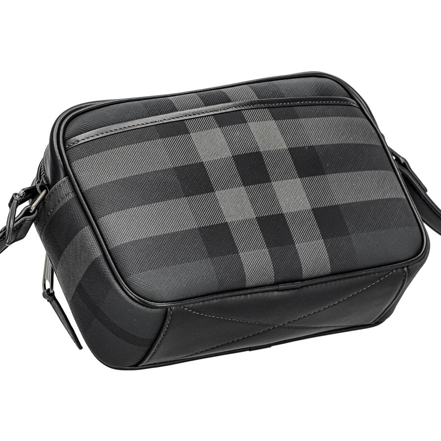 BURBERRY バーバリー ショルダーバッグ バッグ メンズ レディース アウトレット グレー ブラック レザー ファスナー式 送料無料 8074099 A1208の画像