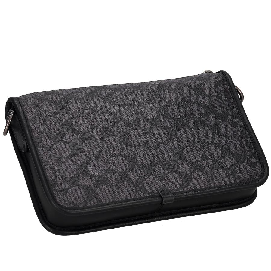 Coach ショルダーバッグ ブラック/グレー COACH（コーチ） ショルダーバッグ バッグ メンズ アウトレット