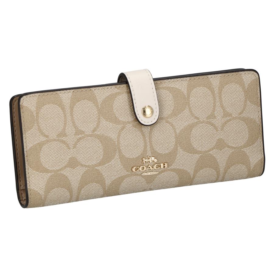 COACH アウトレット長財布 ホワイト/ネイビー コーチ(COACH) アウトレット長財布 レディース長財布 | 通販