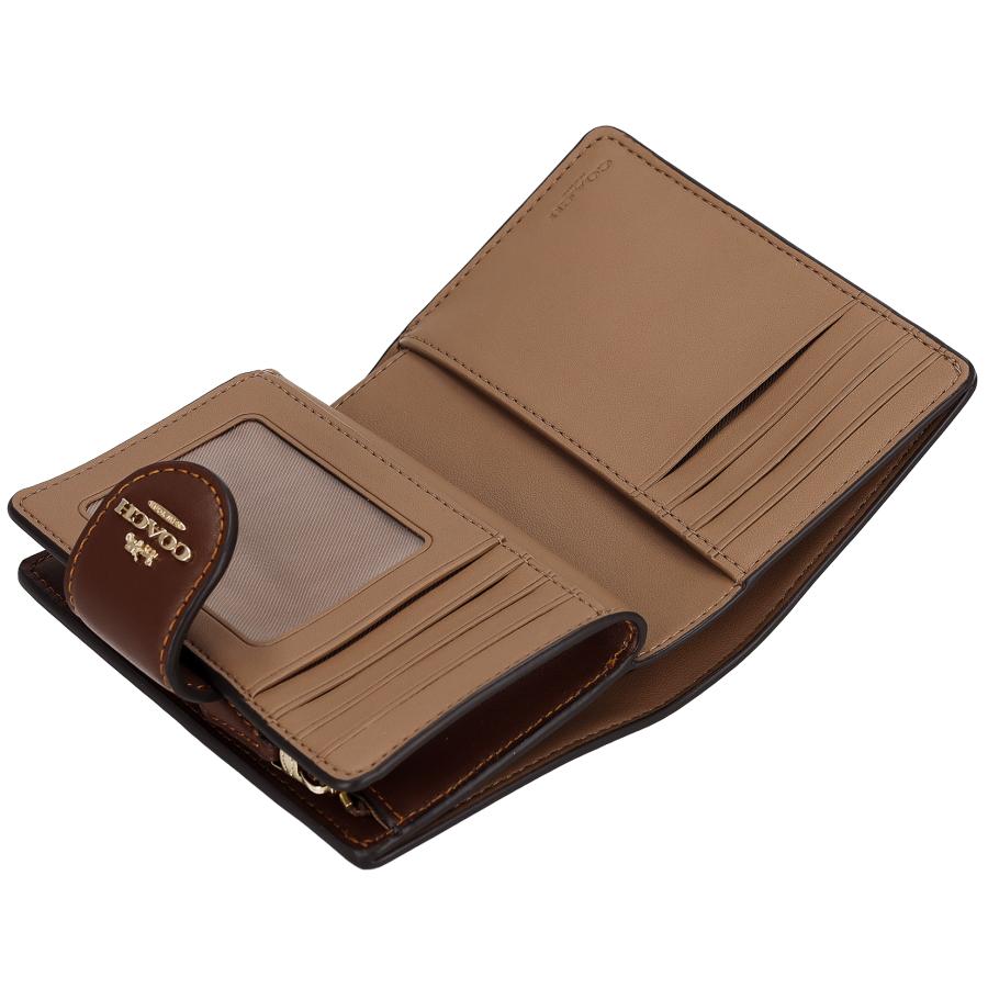 【新品未使用】COACH 二つ折り財布 ブラウン CW786 コーチ COACH CW786 二つ折り財布 シグネチャー レディース （IMQRX