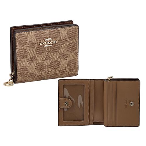 新品☆COACH (コーチ) 折り財布　ブラウン　シグネチャー レザー コーチ COACH 財布 （ブラウン） -waja bazar - 海外