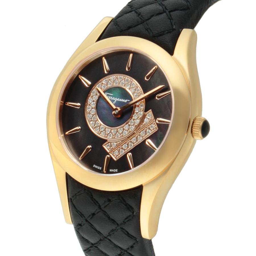 Ferragamo フェラガモ 腕時計 時計 32mm メンズ レディース アウトレット ゴールド ブラック クォーツ サファイアガラス 送料無料 FG4030014 LIRICA リリカの画像