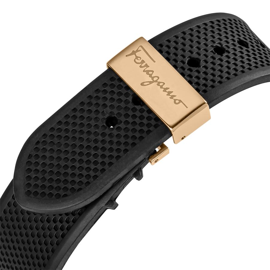 Ferragamo フェラガモ 腕時計 時計 クロノグラフ 52mm メンズ アウトレット ゴールド ブラック クォーツ サファイアガラス 送料無料 SFHR00320 SLXの画像