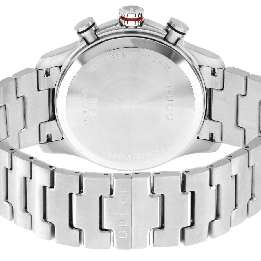 GUCCI グッチ 腕時計 時計 46mm クロノグラフ メンズ アウトレット グレー シルバー クォーツ サファイアガラス 送料無料 YA126238 G-Timeless ジータイムレスの画像
