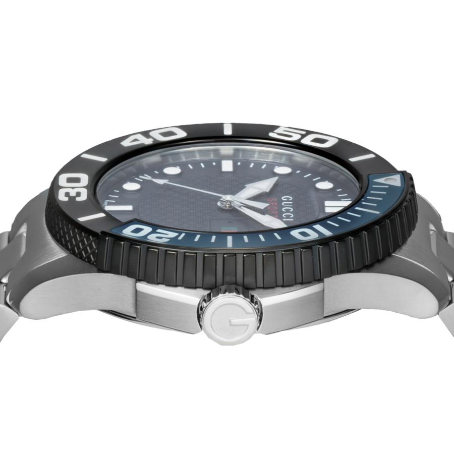 GUCCI グッチ 腕時計 時計 46mm メンズ アウトレット シルバー ブラック クォーツ サファイアガラス YA126282 Gタイムレスの画像