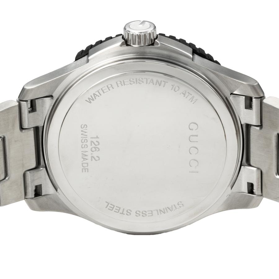 GUCCI グッチ 腕時計 時計 46mm メンズ アウトレット シルバー ブラック クォーツ サファイアガラス YA126282 Gタイムレスの画像
