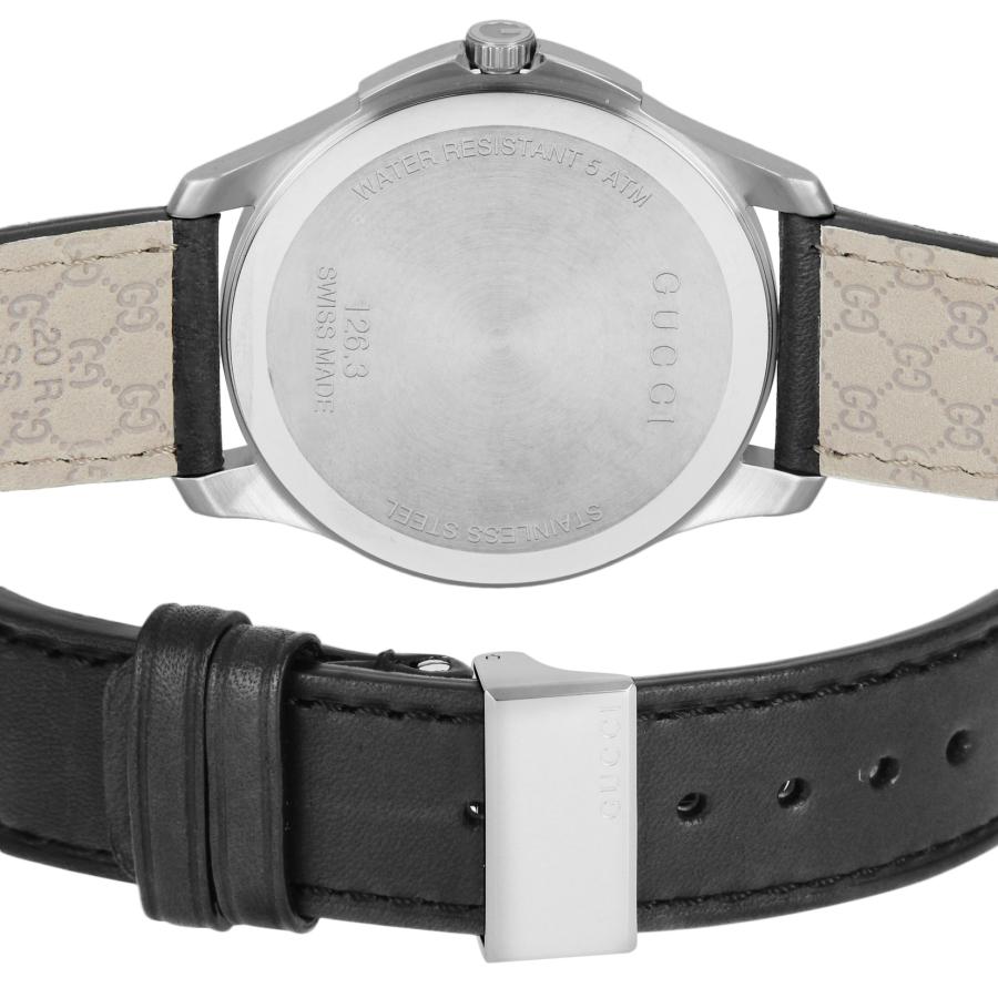 GUCCI グッチ 腕時計 時計 40mm メンズ アウトレット シルバー ブラック クォーツ サファイアガラス YA126304 Gタイムレスの画像